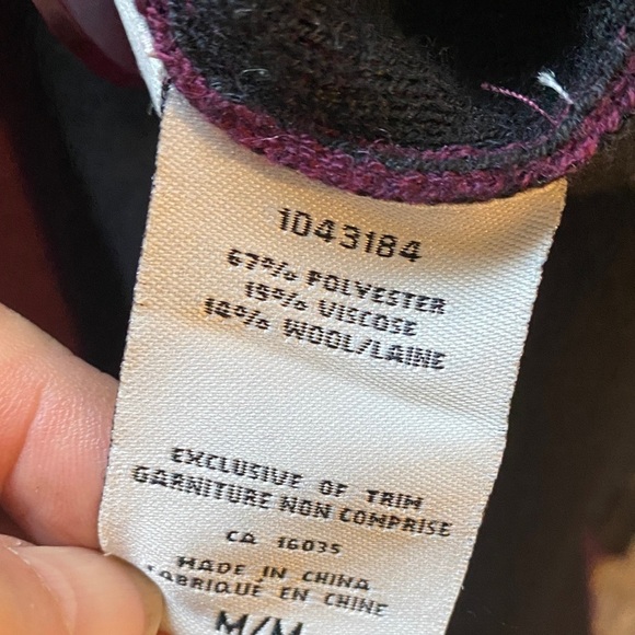 Catherine Malandrino Burgundy and Black Cape Jacket - Picture 7 of 7